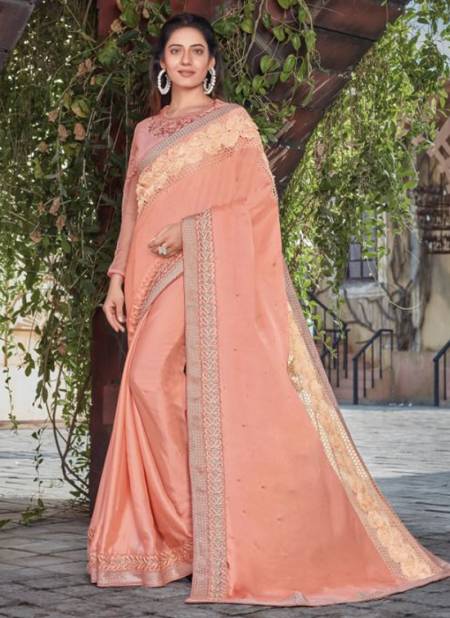 Light Pink Colour Mahotsav Adveka New Designer Fancy Party Wear Saree Collection 41120